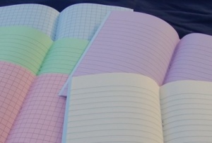 9x7'' TINTED EXERCISE BOOKS (SQUARED)